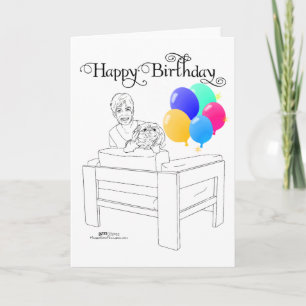 Pekingese Birthday Card