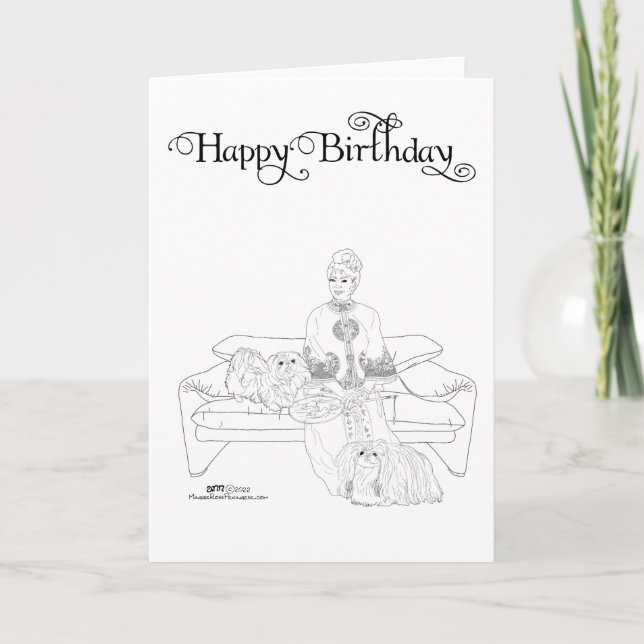 Pekingese Birthday Card (Front)