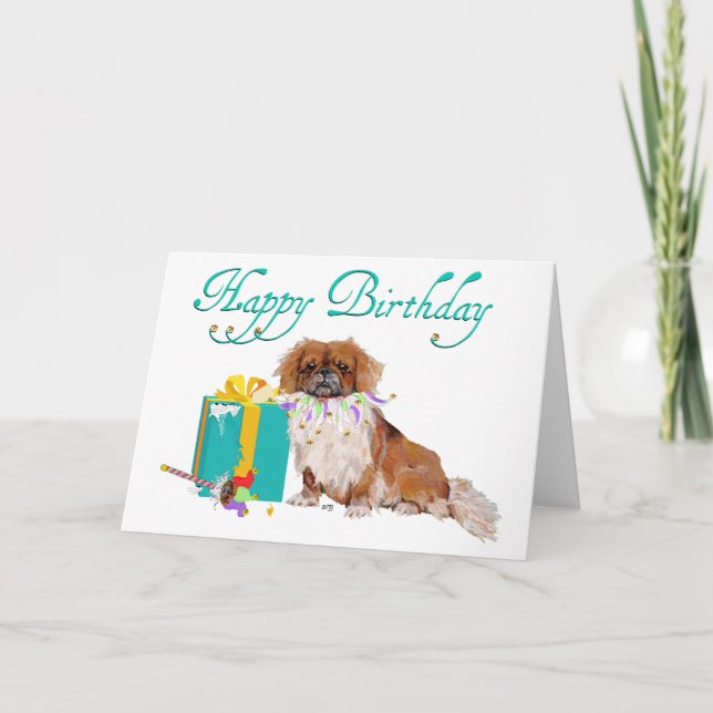 Pekingese Birthday Card (Front)