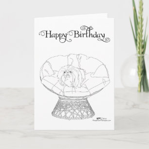 Pekingese Birthday Card