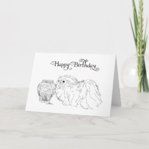 Pekingese Birthday Card