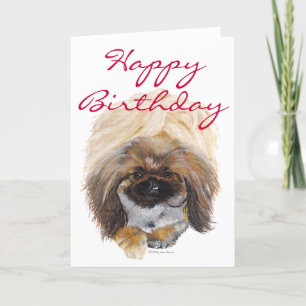 Pekingese Birthday Greeting Card