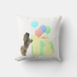 Pekingese Celebration Balloons Cushion