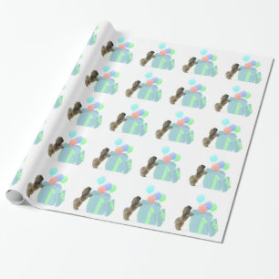 Pekingese Celebration Balloons Wrapping Paper