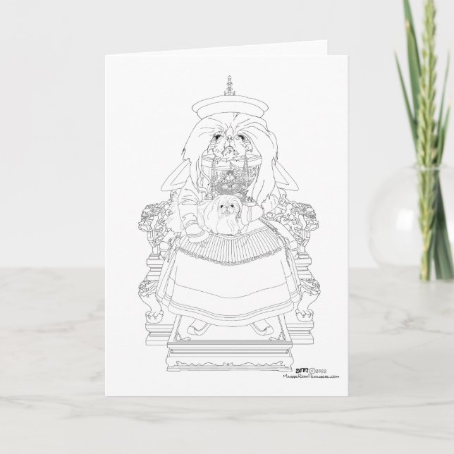 Pekingese Celestial With Pet Card (Front)