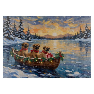 Pekingese Christmas Boat Holiday Cutting Board