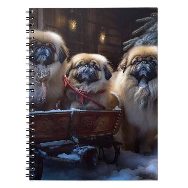 Pekingese Christmas Festive Season Notebook (Front)