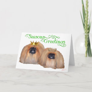 Pekingese Christmas Holiday Card