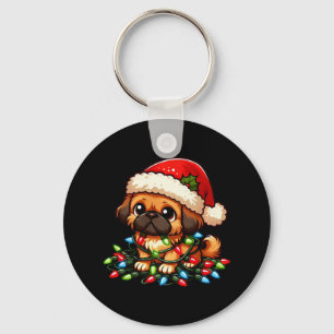 Pekingese Christmas Lights Dog Funny Xmas  Key Ring