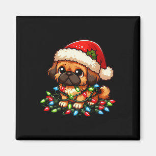 Pekingese Christmas Lights Dog Funny Xmas Magnet