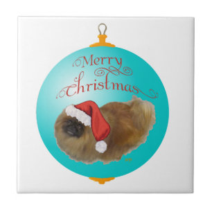 Pekingese Christmas Ornament Ceramic Tile