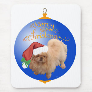 Pekingese Christmas Ornament Mouse Pad