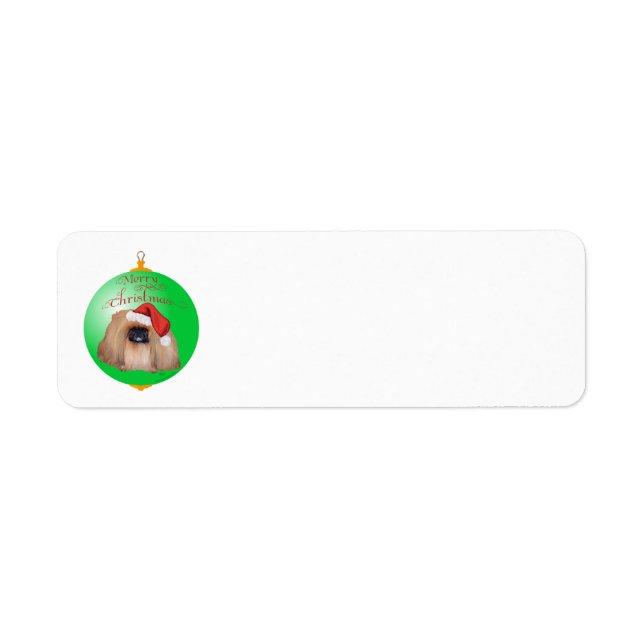 Pekingese Christmas Ornament Return Address Label (Front)
