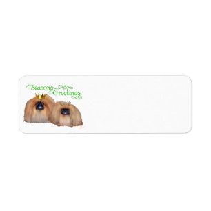 Pekingese Christmas Return Address Label