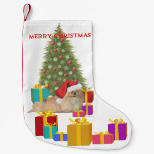 Pekingese Christmas Small Christmas Stocking