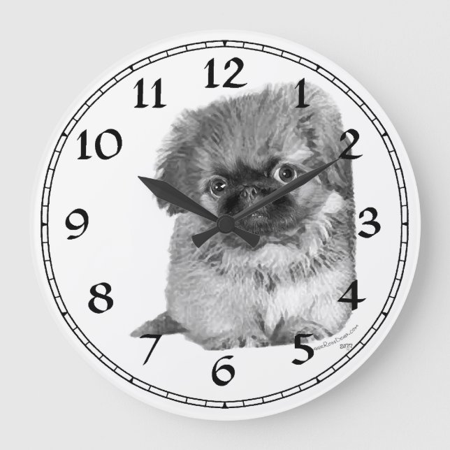 Pekingese Clock (Front)