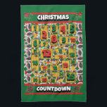 Pekingese Countdown Christmas Advent Calendar Dog Tea Towel<br><div class="desc">Pekingese Countdown Christmas Advent Calendar Dog kitchen towel features a watercolor of a Pekingese with a Christmas hat and a Christmas dog collar. Funny design for Dog Lovers!</div>