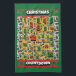 Pekingese Countdown Christmas Advent Calendar Dog Tea Towel<br><div class="desc">Pekingese Countdown Christmas Advent Calendar Dog kitchen towel features a watercolor of a Pekingese with a Christmas hat and a Christmas dog collar. Funny design for Dog Lovers!</div>