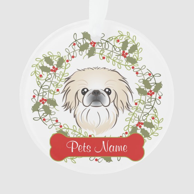 Pekingese Customisable Ornament (Front)