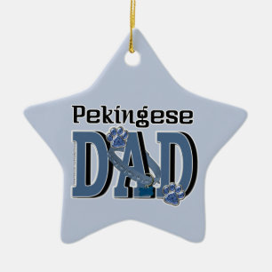 Pekingese DAD Ceramic Tree Decoration