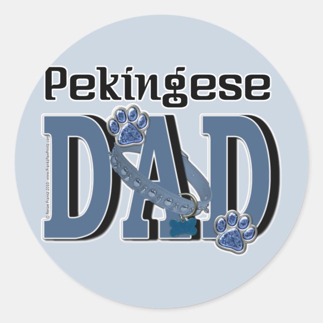 Pekingese DAD Classic Round Sticker (Front)