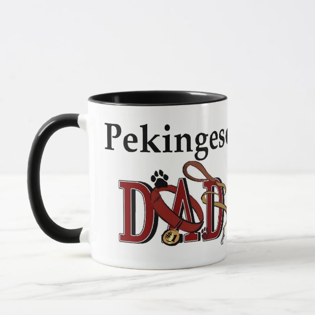 Pekingese Dad Gifts Mug (Left)