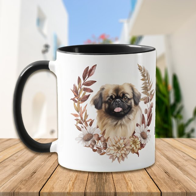 Pekingese Dog Autumn Wreath Mug (Creator Uploaded)
