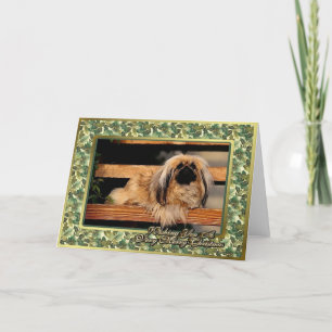 Pekingese Dog Blank Christmas Card