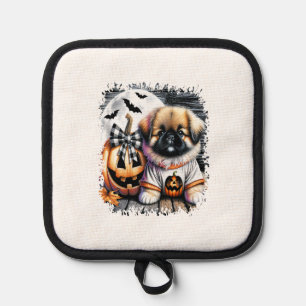 Pekingese Dog Halloween Square Pot Holder