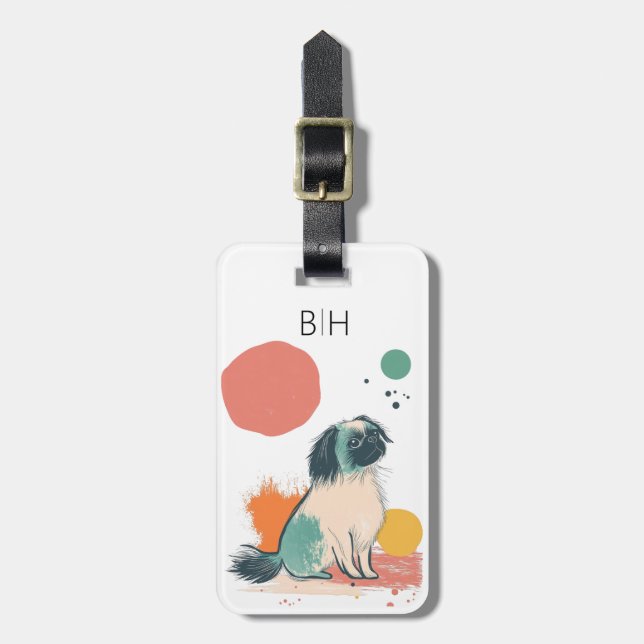 Pekingese Dog Luggage Tag (Front Vertical)
