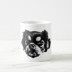 Pekingese Dog Mug – Bold Black & White Art