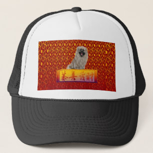 Pekingese Dog on Happy Chinese New Year Trucker Hat