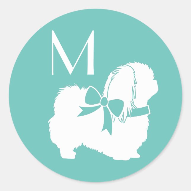 Pekingese Dog Puppy Classic Round Sticker (Front)