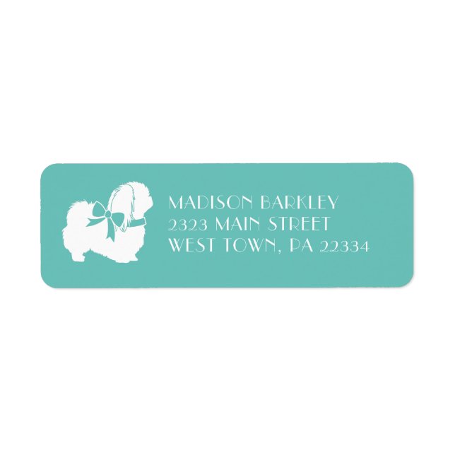 Pekingese Dog Puppy Return Address Label (Front)