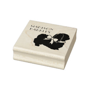 Pekingese Dog Puppy Rubber Stamp