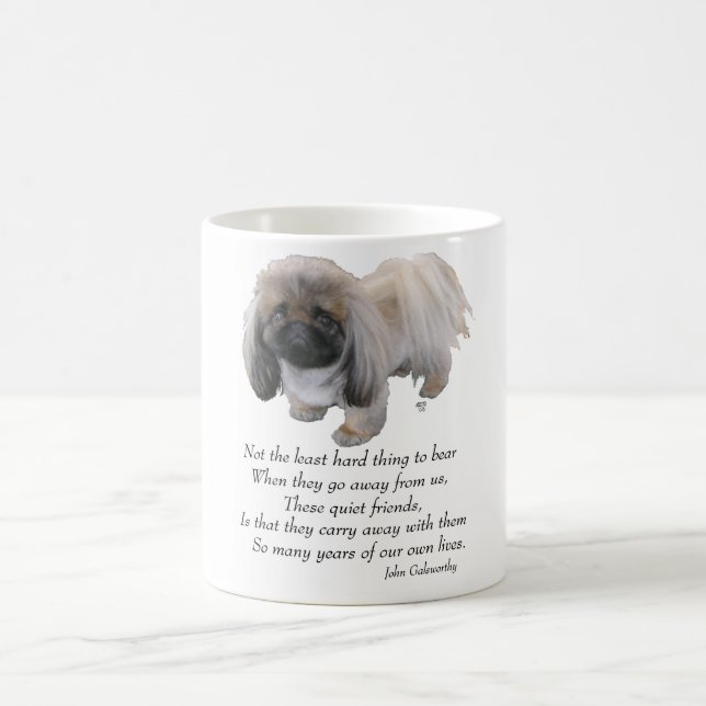 Pekingese Dog Rainbow Bridge Coffee Mug (Center)