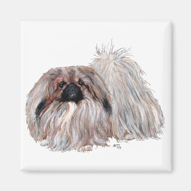 Pekingese Dog Standing Magnet (Front)