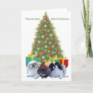 Pekingese Family Christmas Holiday Card