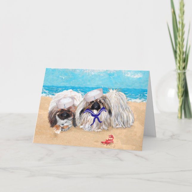 Pekingese Greeting Card (Front)