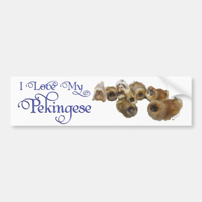Pekingese Group Bumper Sticker (Front)
