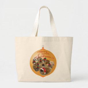 Pekingese Group Ornament Large Tote Bag