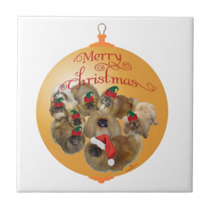 Pekingese Group Ornament Tile