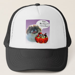 Pekingese Halloween Candy Trucker Hat