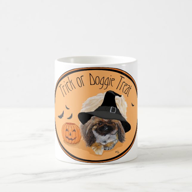 Pekingese Halloween Coffee Mug (Center)