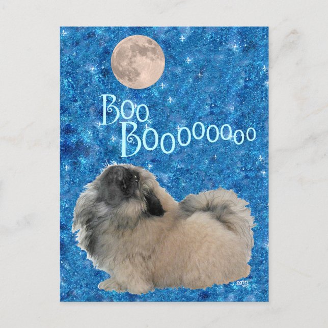 Pekingese Halloween Postcard (Front)