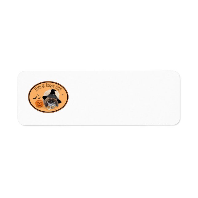 Pekingese Halloween Return Address Labels (Front)