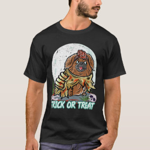 Pekingese Happy Halloween Costume Zombie T-Shirt