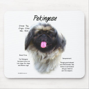 Pekingese History Design Mouse Pad