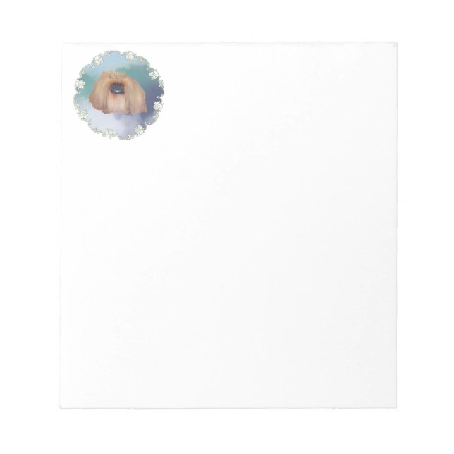 Pekingese Ice Princess Notepad (Front)