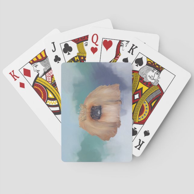 Pekingese Ice Princess Playing Cards (Back)